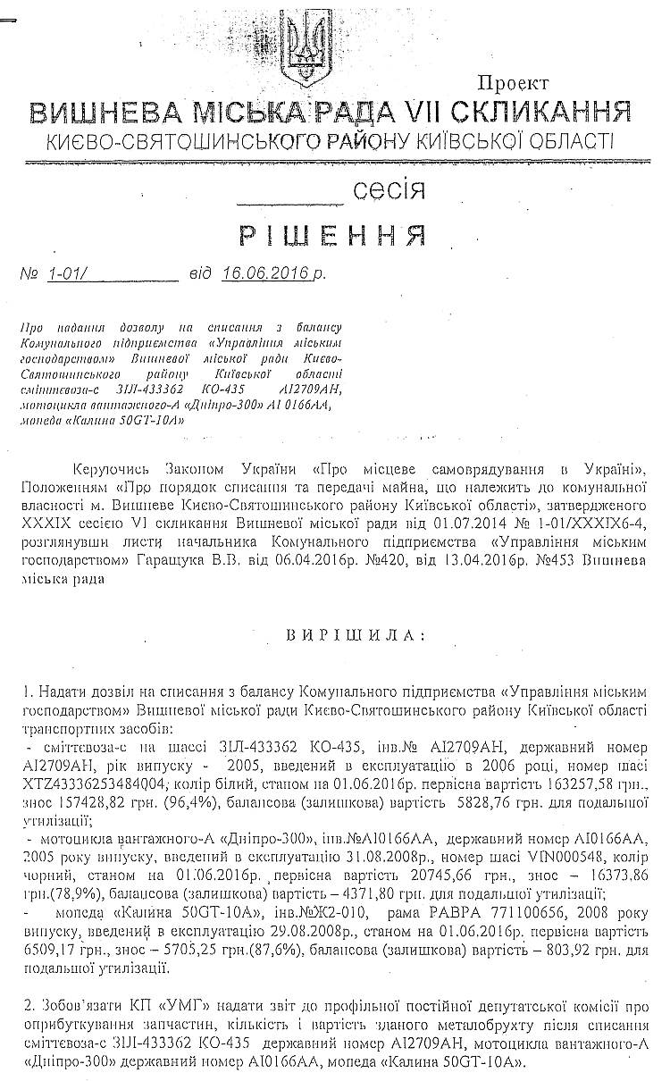 Проекти рішень XIII сесіЇ VIІ скликання