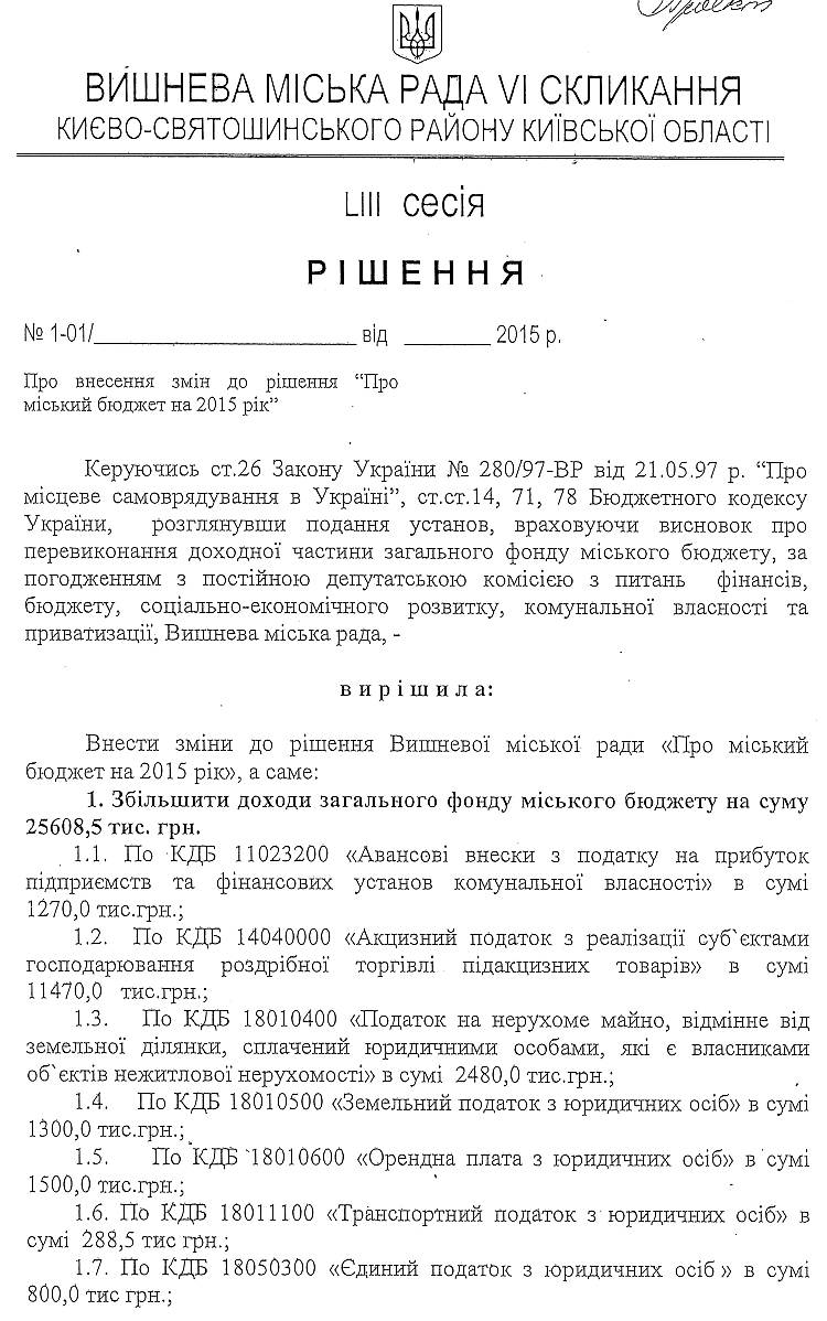 Проекти рішень LІІІ сесії 