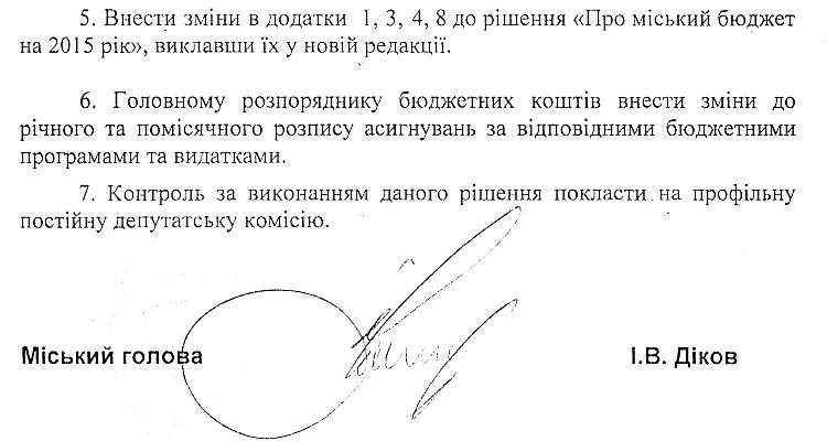 РІШЕННЯ ІІ СЕСІЇ VIІ СКЛИКАННЯ  від 12.11.2015 року