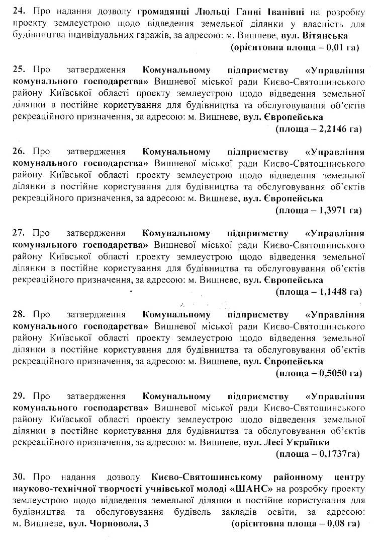 Розпорядження №1\08-142 від 14 липня 2017 р. Про скликання чергової XХІІ сесії Вишневої міської ради VIІ скликання
