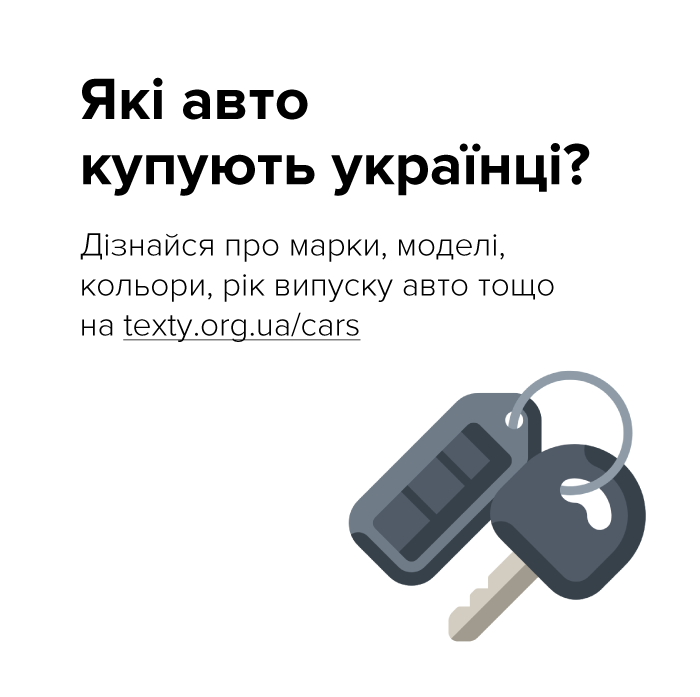 В Україні запустили сервіс  на основі відкритих даних  про першу реєстрацію авто 