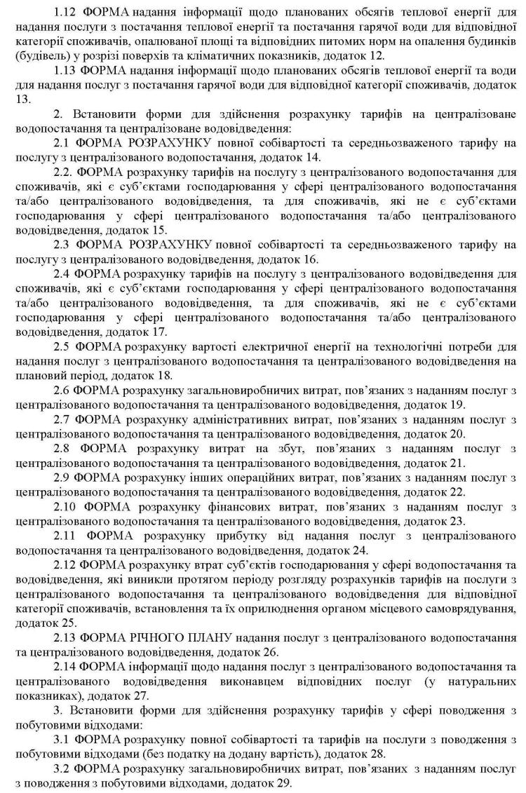 Рішення № 23/16 від 08.05.2019р Про встановлення форм для здійснення розрахунку тарифів на комунальні послуги