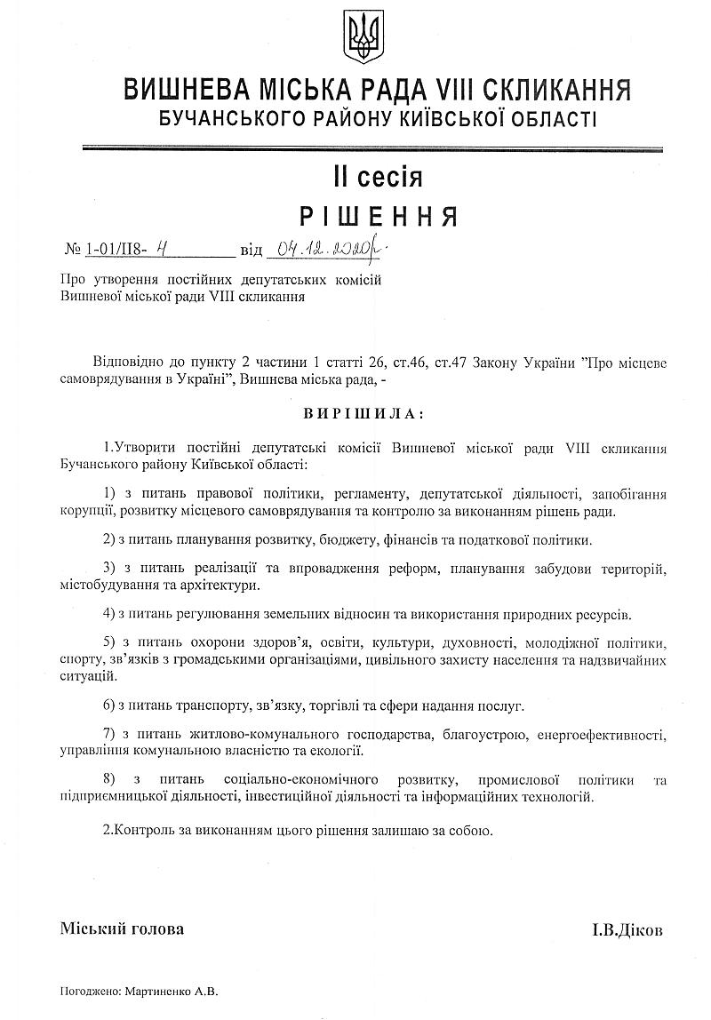 Проекти рішень II сесіЇ VIІI скликання