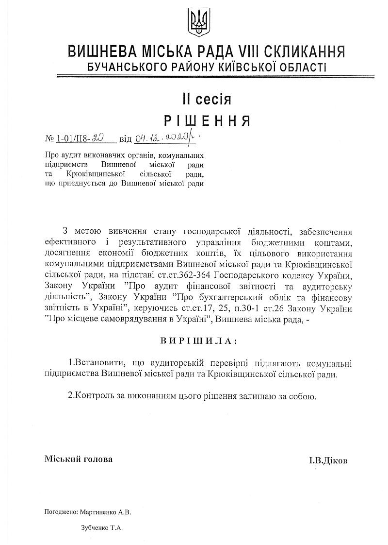 Проекти рішень II сесіЇ VIІI скликання