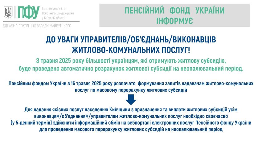 До уваги управителів/об'єднань/виконавців житлово-комунальних послуг!